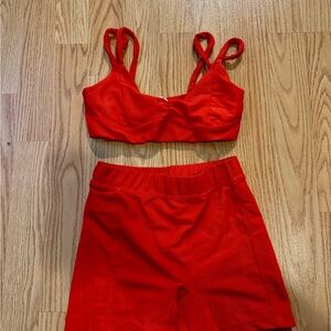 Vibrant Red Kids Matching Set